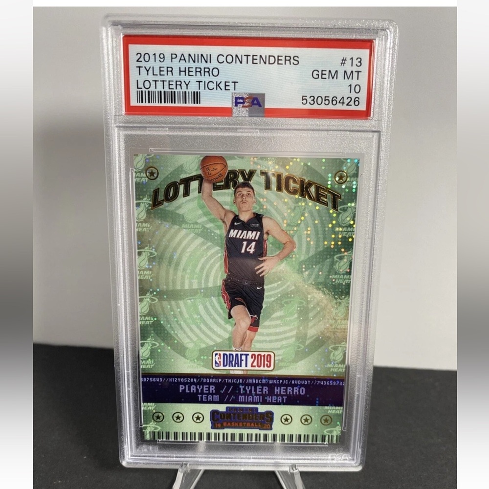 2019 Panini Contenders Lottery Ticket #13 Tyler Herro Miami Heat PSA 10